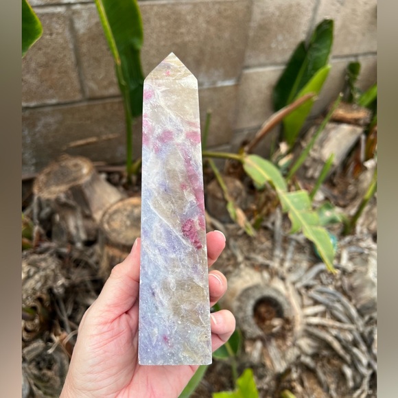 Unicorn Stone Tower with Smokey Quartz and Pink Tourmaline - Picture 9 of 11